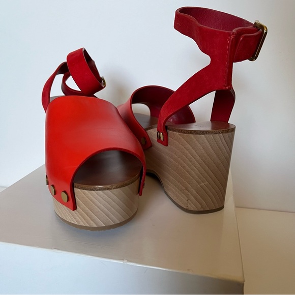 Celine red wedges in pristine condition!!! - Picture 4 of 6